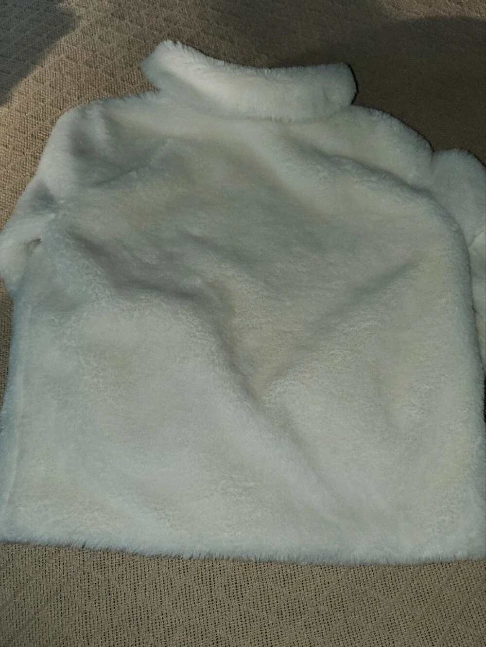 Kids Cream Faux Fur Pea Coat Size 5T